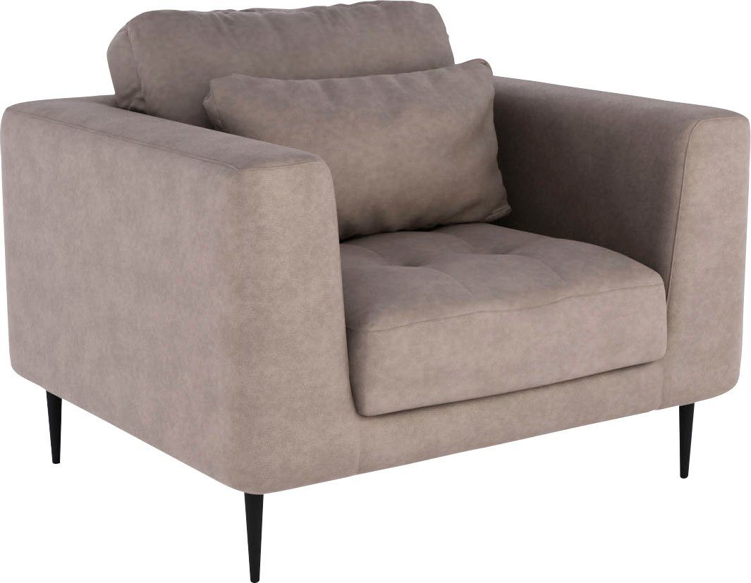 TRENDMANUFAKTUR Sessel Luzi, Loungesessel, modern mit extra hohen Füßen
